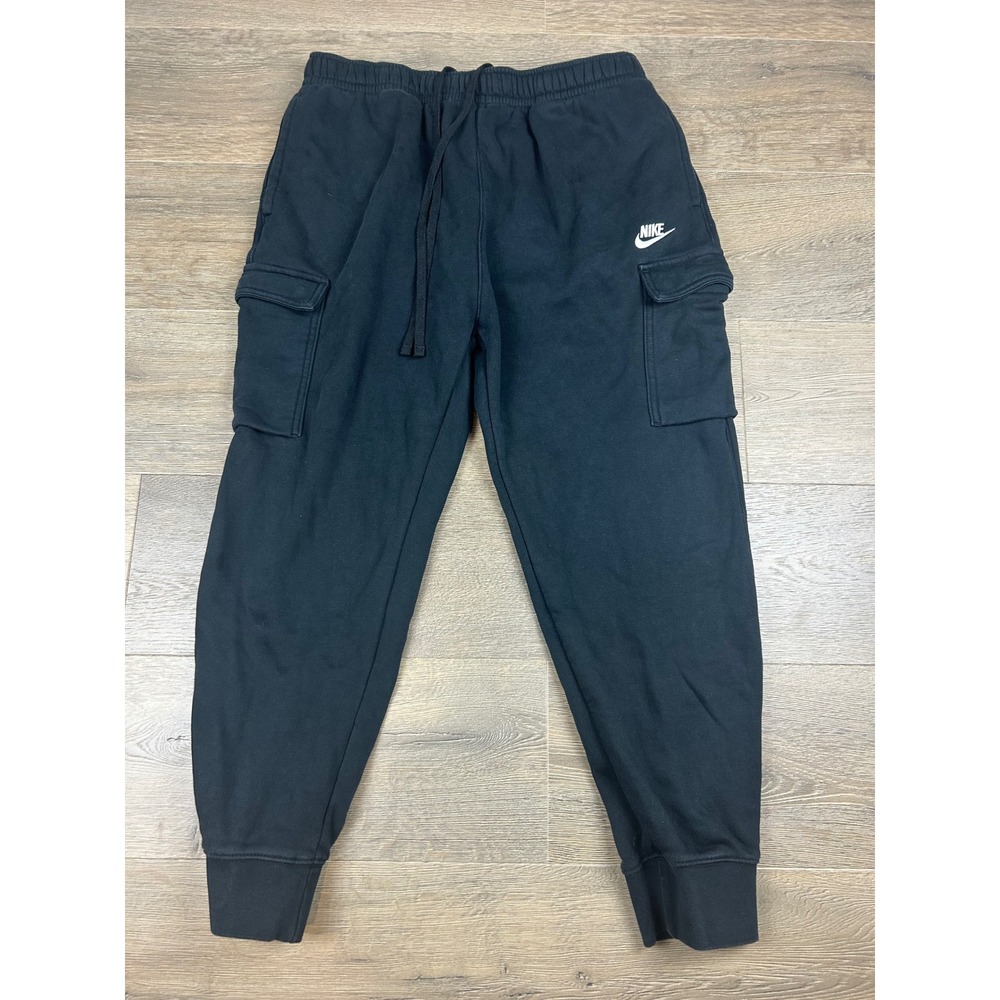 Nike Mens Sportswear Club Fleece Cargo Joggers Black CD3129-010 XL